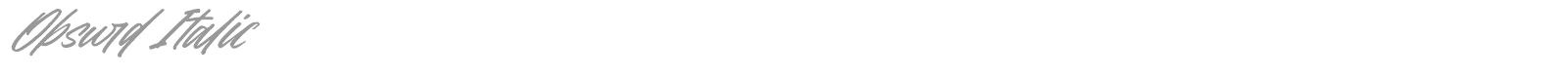 Obsurd font preview